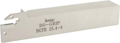 Iscar - 0.157" Min Groove Width, 6" OAL, Right Hand Indexable Grooving Cutoff Toolholder - 1" Shank Height x 1" Shank Width, DG. 4../GRIP 4.. Insert Style, DGT Toolholder Style, Series Do Grip - Eagle Tool & Supply