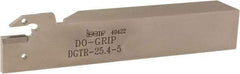Iscar - External Thread, 0.189" Min Groove Width, 6" OAL, Right Hand Indexable Grooving Cutoff Toolholder - 0.157 Seat Size, 1" Shank Height x 1" Shank Width, DG../GRIP Insert Style, DGT Toolholder Style, Series Do-Grip - Eagle Tool & Supply
