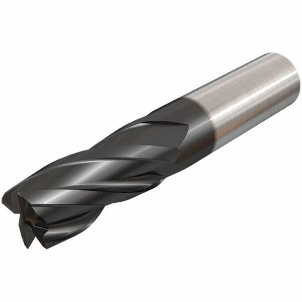 Iscar - 10mm, 4 Flute, Single End, Solid Carbide, Corner Chamfer End Mill - 72mm OAL, 30° Helix, Right Hand Flute, 22mm LOC, Right Hand Cut - Eagle Tool & Supply