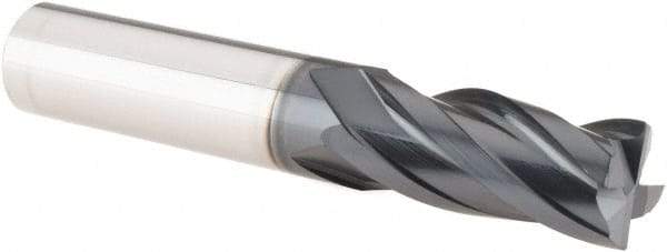 Iscar - 1/2", 4 Flute, Single End, Solid Carbide, Corner Chamfer End Mill - 3" OAL, 30° Helix, Right Hand Flute, 1" LOC, Right Hand Cut - Eagle Tool & Supply
