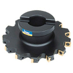 Iscar - Shell Mount B Connection, 0.37" Cutting Width, 1.07" Depth of Cut, 4" Cutter Diam, 1" Hole Diam, 11 Tooth Indexable Slotting Cutter - FSB Toolholder, S/Q/XPMT Insert - Eagle Tool & Supply