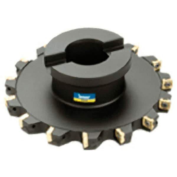 Iscar - Shell Mount B Connection, 0.3543" Cutting Width, 63/64" Depth of Cut, 100mm Cutter Diam, 1-1/16" Hole Diam, 11 Tooth Indexable Slotting Cutter - FST Toolholder, Q/XPMT Insert - Eagle Tool & Supply