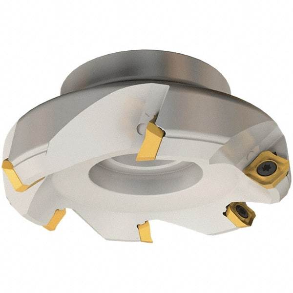 Iscar - 90.9mm Cut Diam, 27mm Arbor Hole, 6.5mm Max Depth of Cut, 45° Indexable Chamfer & Angle Face Mill - 6 Inserts, SE.. 12 Insert, Right Hand Cut, 6 Flutes, Series IscarMill - Eagle Tool & Supply