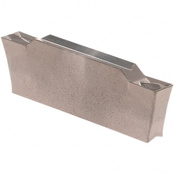 Iscar - 24GDMW Grade IC20N, 2.4mm Cutting Width Cermet Grooving Insert - 18mm Max Depth of Cut, Neutral, 0.18mm Corner Radius, Uncoated - Eagle Tool & Supply