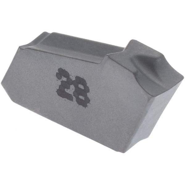 Iscar - GFN J IC28 Grade, 0.1181" Cutting Width, Carbide Cutoff Insert - 0° Neutral Lead Angle, 0.0098" Cnr Rad, Single End - Eagle Tool & Supply