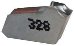 Iscar - GFR J IC328 Grade, 0.1181" Cutting Width, Carbide Cutoff Insert - 6° Right Hand Lead Angle, 0.0098" Cnr Rad, TiCN Coated, Single End - Eagle Tool & Supply