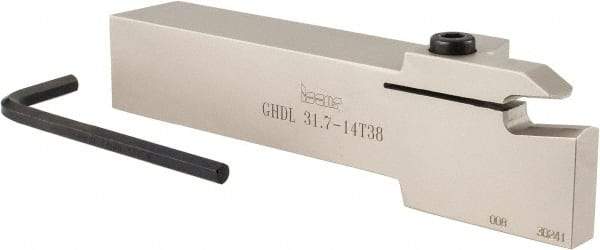 Iscar - GHD, External, Left Hand, 1-1/2" Max Depth of Cut, 0.512 to 0.685" Groove Width, Indexable Grooving Tool Holder - GIMY, GPV, TIGER 1.. Insert Compatibility, 1-1/4" Shank Height, 1-1/4" Shank Width, 7" OAL - Eagle Tool & Supply
