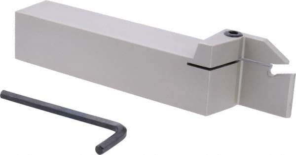 Iscar - External Thread, 1.26" Max Depth of Cut, 0.236" Min Groove Width, 7" OAL, Right Hand Indexable Grooving Cutoff Toolholder - 1-1/4" Shank Height x 1-1/4" Shank Width, GI.. Insert Style, GHG Toolholder Style, Series Cut Grip - Eagle Tool & Supply