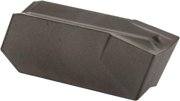 Iscar - 502GIMF Grade IC20, 5mm Cutting Width Carbide Grooving Insert - 3mm Max Depth of Cut, Neutral, 0.2mm Corner Radius, Uncoated - Eagle Tool & Supply