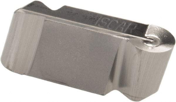 Iscar - 400200GIPA Grade IC20, 3.99mm Cutting Width Carbide Grooving Insert - 2.01mm Max Depth of Cut, Neutral, 2.01mm Corner Radius, Uncoated - Eagle Tool & Supply