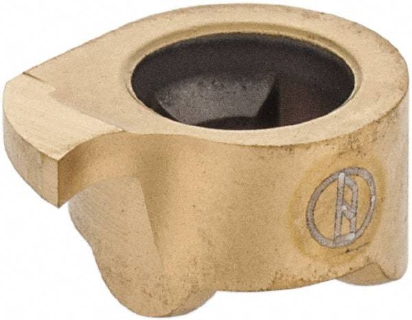 Iscar - 8095000GIQR Grade IC528, 0.95mm Cutting Width Carbide Grooving Insert - 1.5mm Max Depth of Cut, Right Hand, TiCN/TiN Finish - Eagle Tool & Supply