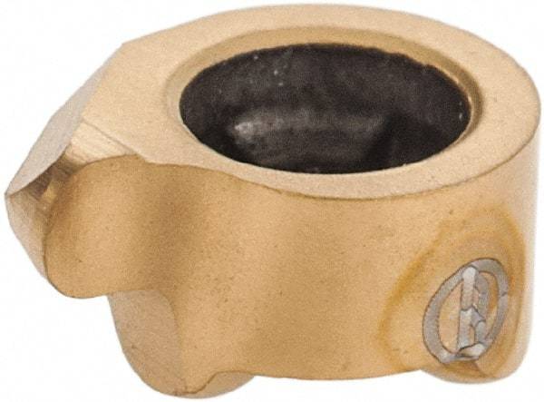 Iscar - 8200R100GIQR Grade IC528, 2mm Cutting Width Carbide Grooving Insert - 1.5mm Max Depth of Cut, Right Hand, 1mm Corner Radius, TiCN/TiN Finish - Eagle Tool & Supply