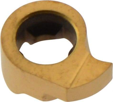 Iscar - 8200010GIQR Grade IC528, 2mm Cutting Width Carbide Grooving Insert - 1.5mm Max Depth of Cut, Right Hand, 0.1mm Corner Radius, TiCN/TiN Finish - Eagle Tool & Supply