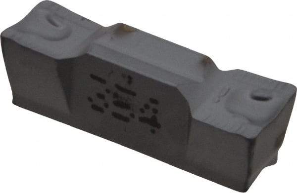 Iscar - 6005GRIP Y Grade IC354, 6mm Cutting Width Carbide Grooving Insert - 3.6mm Max Depth of Cut, Neutral, 0.5mm Corner Radius, TiCN Finish - Eagle Tool & Supply