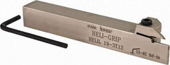Iscar - HELI, External, Left Hand, 0.47" Max Depth of Cut, 0.118 to 1/8" Groove Width, Indexable Grooving Tool Holder - 3/4" Shank Height, 3/4" Shank Width, 5-1/2" OAL - Eagle Tool & Supply