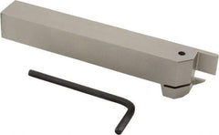 Iscar - HELI, External, Left Hand, 0.47" Max Depth of Cut, 0.157 to 3/16" Groove Width, Indexable Grooving Tool Holder - DG.. 4003, GRIP 4.. Insert Compatibility, 3/4" Shank Height, 3/4" Shank Width, 5-1/2" OAL - Eagle Tool & Supply