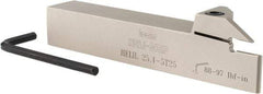 Iscar - External Thread, 0.197" Min Groove Width, 6" OAL, Left Hand Indexable Grooving Cutoff Toolholder - 0.165 Seat Size, 1" Shank Height x 1" Shank Width, DG../GRIP/HGN 300. Insert Style, HELI Toolholder Style, Series Heli-Grip - Eagle Tool & Supply