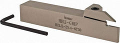 Iscar - HELI, External, Left Hand, 0.236 to 1/4" Groove Width, Indexable Grooving Tool Holder - DG.. 6303, GRIP 6.. Insert Compatibility, 1" Shank Height, 1" Shank Width, 6" OAL - Eagle Tool & Supply