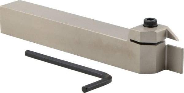 Iscar - HELI, External, Right Hand, 0.47" Max Depth of Cut, 0.118 to 1/8" Groove Width, Indexable Grooving Tool Holder - GRIP 3.., HGN 30.. Insert Compatibility, 3/4" Shank Height, 3/4" Shank Width, 5-1/2" OAL - Eagle Tool & Supply