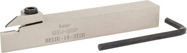 Iscar - HELI, External, Right Hand, 0.118 to 1/8" Groove Width, Indexable Grooving Tool Holder - 3/4" Shank Height, 3/4" Shank Width, 5-1/2" OAL - Eagle Tool & Supply