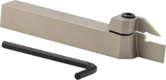 Iscar - HELI, External, Right Hand, 0.157 to 3/16" Groove Width, Indexable Grooving Tool Holder - DG.. 4003, GRIP 4.. Insert Compatibility, 3/4" Shank Height, 3/4" Shank Width, 5-1/2" OAL - Eagle Tool & Supply