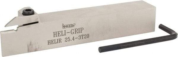 Iscar - HELI, External, Right Hand, 0.118 to 1/8" Groove Width, Indexable Grooving Tool Holder - 1" Shank Height, 1" Shank Width, 6" OAL - Eagle Tool & Supply