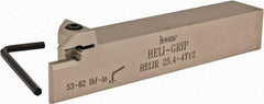 Iscar - External Thread, 0.47" Max Depth of Cut, 0.157" Min Groove Width, 6" OAL, Right Hand Indexable Grooving Cutoff Toolholder - 0.126 Seat Size, 1" Shank Height x 1" Shank Width, DG../GRIP/HGN 300. Insert Style, HELI Toolholder Style, Series Heli-Grip - Eagle Tool & Supply