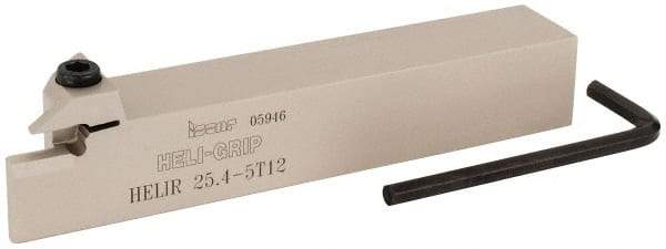 Iscar - HELI, External, Right Hand, 0.47" Max Depth of Cut, 0.197" Min Groove Width, Indexable Grooving Tool Holder - 1" Shank Height, 1" Shank Width, 6" OAL - Eagle Tool & Supply