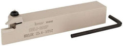 Iscar - HELI, External, Right Hand, 0.47" Max Depth of Cut, 0.197" Min Groove Width, Indexable Grooving Tool Holder - 1" Shank Height, 1" Shank Width, 6" OAL - Eagle Tool & Supply