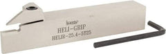 Iscar - HELI, External, Right Hand, 0.197" Min Groove Width, Indexable Grooving Tool Holder - 1" Shank Height, 1" Shank Width, 6" OAL - Eagle Tool & Supply