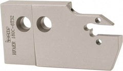 Iscar - 6mm Groove Width, 32mm Max Depth of Cut, Right Hand Cut, HFAE Indexable Grooving Blade - DGN/DGNC/DGNM-C, DGN/DGNM-J/JS/JT, DGN-UT/UA, DGN-W, GRIP, HFPR/L, HGPL Insert Style, Series Heliface - Eagle Tool & Supply