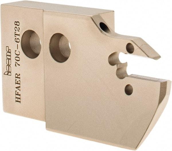 Iscar - 6mm Groove Width, 28mm Max Depth of Cut, Right Hand Cut, HFAE Indexable Grooving Blade - DGN/DGNC/DGNM-C, DGN/DGNM-J/JS/JT, DGN-UT/UA, DGN-W, GRIP, HFPR/L, HGPL Insert Style, Series Heliface - Eagle Tool & Supply