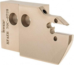 Iscar - 6mm Groove Width, 28mm Max Depth of Cut, Right Hand Cut, HFAE Indexable Grooving Blade - DGN/DGNC/DGNM-C, DGN/DGNM-J/JS/JT, DGN-UT/UA, DGN-W, GRIP, HFPR/L, HGPL Insert Style, Series Heliface - Eagle Tool & Supply