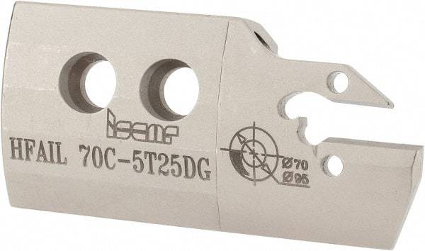 Iscar - 5mm Groove Width, 25mm Max Depth of Cut, Left Hand Cut, HFAI Indexable Grooving Blade - HFPR/L Insert Style, Series Heliface - Eagle Tool & Supply