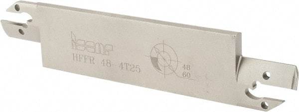 Iscar - 4mm Groove Width, 25mm Max Depth of Cut, Right Hand Cut, HFF Indexable Grooving Blade - HFPR/L 4004... Insert Style, Series Heliface - Eagle Tool & Supply