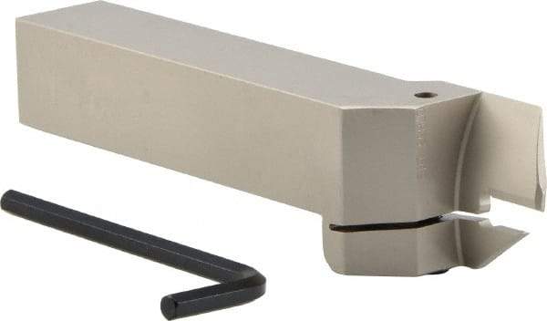 Iscar - HFH, External, Right Hand, 0.98" Max Depth of Cut, 0.157" Max Groove Width, Indexable Grooving Tool Holder - DGN 4.., GRIP 4.., HFPR 4004 Insert Compatibility, 1" Shank Height, 1" Shank Width, 6" OAL - Eagle Tool & Supply