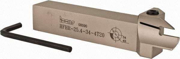 Iscar - HFH, External, Right Hand, 0.79" Max Depth of Cut, 0.157" Max Groove Width, Indexable Grooving Tool Holder - DGN 4.., GRIP 4.., HFPR 4004 Insert Compatibility, 1" Shank Height, 1" Shank Width, 6" OAL - Eagle Tool & Supply