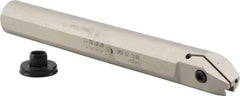 Iscar - HFI, Internal, Left Hand, 0.197" Max Depth of Cut, 0.118 to 0.236" Groove Width, Indexable Grooving Tool Holder - HFP.., HGPL Insert Compatibility, 1" Shank Width, 8" OAL, Through Coolant - Eagle Tool & Supply