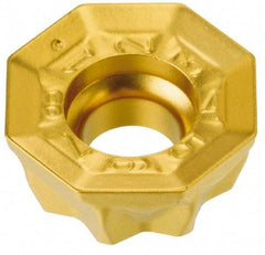 Iscar - O45MT050505 RM Grade IC910 Carbide Milling Insert - AlTiN Finish, 0.1969" Thick, 0.4543" Inscribed Circle, 0.5mm Corner Radius - Eagle Tool & Supply