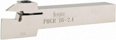 Iscar - PHG, External, Right Hand, 17mm Max Depth of Cut, 2.4 to 3.18mm Groove Width, Indexable Grooving Tool Holder - GDMW 2.4 Insert Compatibility, 16mm Shank Height, 16mm Shank Width, 110mm OAL - Eagle Tool & Supply
