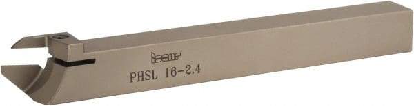 Iscar - PHS, External, Left Hand, 5/8" Max Depth of Cut, 3/32 to 1/8" Groove Width, Indexable Grooving Tool Holder - GDMW 2.4 Insert Compatibility, 0.63" Shank Height, 0.63" Shank Width, 5.9" OAL - Eagle Tool & Supply