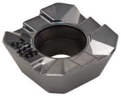 Iscar - SEMT43 HS Grade IC328 Carbide Milling Insert - TiCN Finish, 0.213" Thick, 1/2" Inscribed Circle - Eagle Tool & Supply
