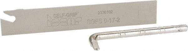 Iscar - 0.6732" Blade Height, 1/16" Blade Width, 4.3307" OAL, Neutral Cut, Single End Indexable Cut-Off Blade - SGFS Blade, Self Grip Series - Eagle Tool & Supply