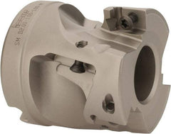 Iscar - 6 Inserts, 2" Cut Diam, 1" Arbor Diam, 1" Max Depth of Cut, Indexable Square-Shoulder Face Mill - 2" High, AD..1505.. & HM90 AD..1505.. Insert Compatibility, Series SM - Eagle Tool & Supply