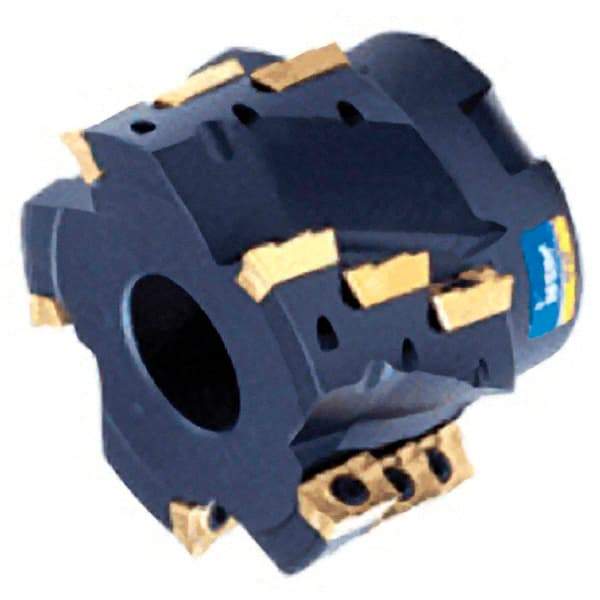 Iscar - 6 Inserts, 50mm Cut Diam, 27mm Arbor Diam, 25mm Max Depth of Cut, Indexable Square-Shoulder Face Mill - 0/90° Lead Angle, 56mm High, AD.. 1505 Insert Compatibility, Series Heli2000 - Eagle Tool & Supply