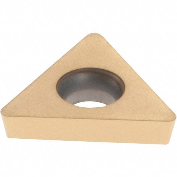 Iscar - TPGB322 60 Grade IC570 Carbide Turning Insert - TiCN/TiN Finish, 60° Triangle, 3/8" Inscr Circle, 1/8" Thick, 1/32" Corner Radius - Eagle Tool & Supply