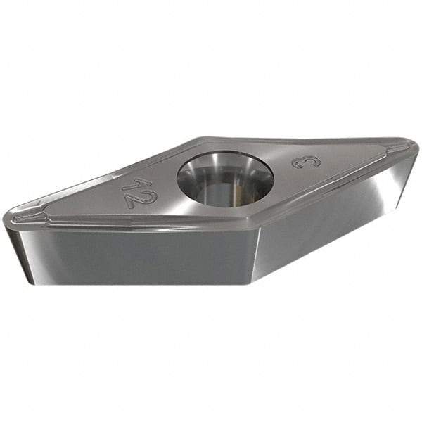 Iscar - VCMT331 SM Grade IC507 Carbide Turning Insert - TiCN/TiN Finish, 35° Diamond, 3/8" Inscr Circle, 3/16" Thick, 1/64" Corner Radius - Eagle Tool & Supply