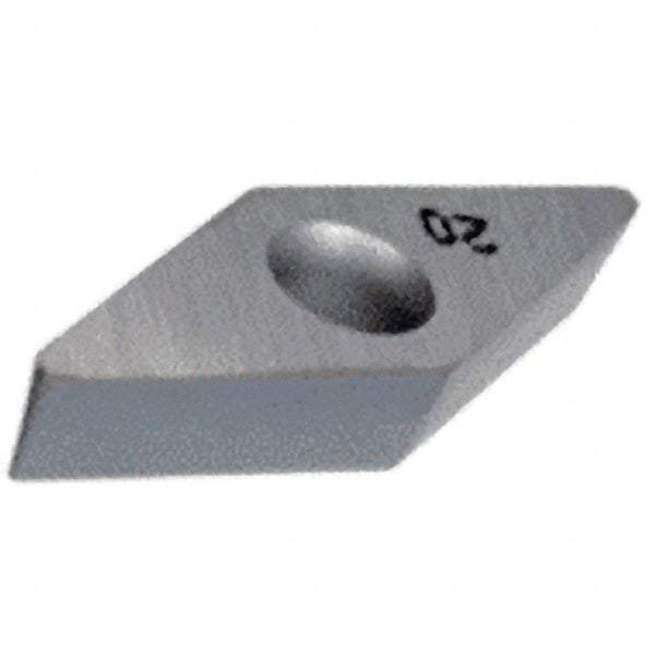 Iscar - VCMW332 Grade IC20 Carbide Turning Insert - Uncoated, 35° Diamond, 3/8" Inscr Circle, 3/16" Thick, 1/32" Corner Radius - Eagle Tool & Supply