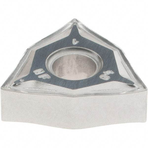 Iscar - WNMG431 NF Grade IC20N Carbide Turning Insert - Uncoated, 80° Trigon, 1/2" Inscr Circle, 3/16" Thick, 1/64" Corner Radius - Eagle Tool & Supply