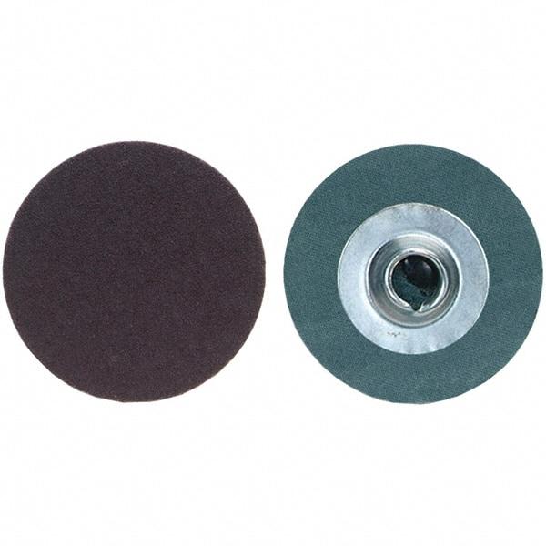 Merit Abrasives - 1-1/2" Disc Diam, 80 Grit, Aluminum Oxide Quick Change Disc - Type S Attaching System, Coated, Medium Grade, 30,000 RPM, R228 Series - Eagle Tool & Supply